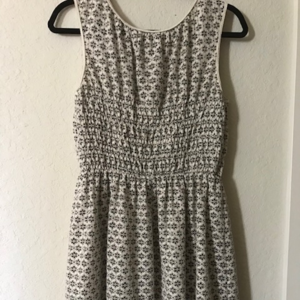 Max Studio textured black and gold flower dress.